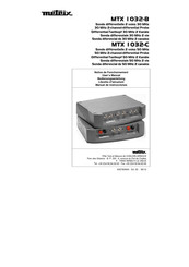 Metrix MTX 1032-B Notice De Fonctionnement