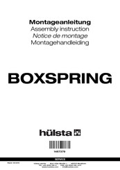 Hülsta BOXSPRING Notice De Montage