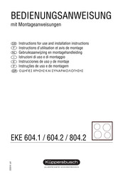 Kuppersbusch EKE 804.2 Instructions D'utilisation Et Avis De Montage