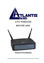 Atlantis Land I-Fly Wireless Router ADSL Manuel D'installation