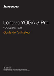 Lenovo YOGA 3 Pro-1370 Guide De L'utilisateur