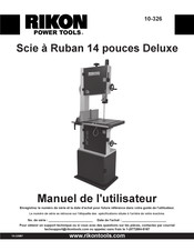 Rikon Power Tools Deluxe 10-326 Manuel De L'utilisateur