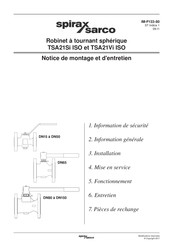 Spirax Sarco TSA21Vi ISO Notice De Montage Et D'entretien