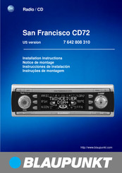 Blaupunkt San Francisco CD72 Notice De Montage