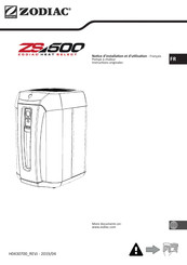 Zodiac ZS500 TD8 Notice D'installation Et D'utilisation