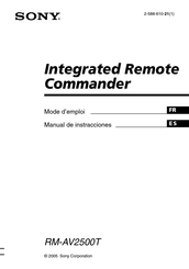 Sony RM-AV2500T Mode D'emploi