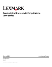 Lexmark 2600 Série Guide De L'utilisateur