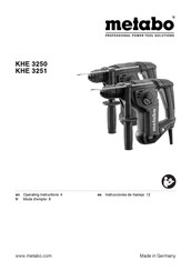 Metabo KHE 3250 Mode D'emploi