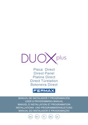 Fermax DUOX PLUS Manuel D'installation Et De Programmation