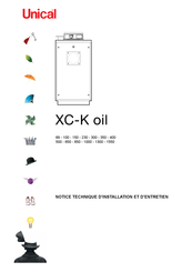 Unical XC-K oil 1300 Notice Technique D'installation Et D'entretien