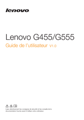 Lenovo G455 Guide De L'utilisateur