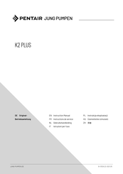 Pentair K2 PLUS Instructions De Service