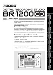 Boss BR-1200 CD Mode D'emploi