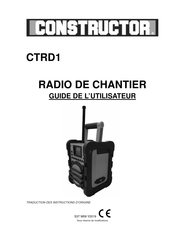 CONSTRUCTOR CTRD1 Guide De L'utilisateur