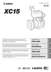 Canon XC15 Guide Rapide