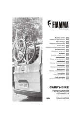 Fiamma CARRY-BIKE FORD CUSTOM Instructions De Montage Et Mode D'emploi
