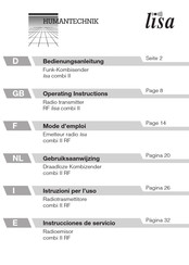 HumanTechnik lisa combi II Mode D'emploi