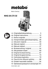 Metabo MAG 28 LTX 32 Notice Originale