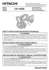 Hitachi CB 18DBL Instructions De Sécurité Et Mode D'emploi