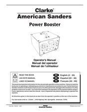 Clarke American Sanders Power Booster Manuel De L'utilisateur