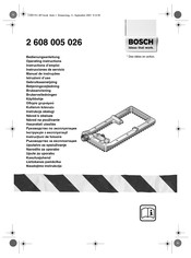 Bosch 2 608 005 026 Instructions D'emploi