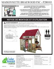 KidKraft Cedar Summit BRAEWOOD P280103 Instructions D'assemblage