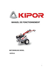 Kipor KDT410LE Manuel De Fonctionnement