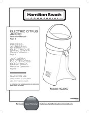 Hamilton Beach Commercial HCJ967 Manuel D'utilisation