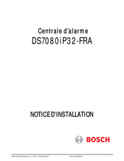 Bosch DS7080iP32-FRA Notice D'installation