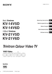 Sony Black Trinitron KV-14V6D Mode D'emploi