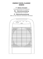 Calor ENERGY EXCEL CLASSIC SO8010 Notice D'emploi