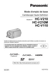 Panasonic HC-V210 Mode D'emploi De Base