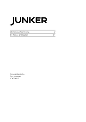 Junker JC43060 0 Série Notice D'utilisation