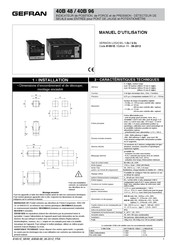 gefran 40B96 Manuel D'utilisation