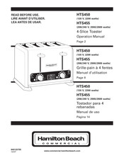 Hamilton Beach Commercial HTS450 Manuel D'utilisation