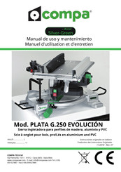 compa Silver-Green PLATA G.250 EVOLUCIÓN Manuel D'utilisation Et D'entretien