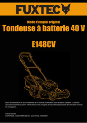 FUXTEC E148CV Mode D'emploi Original