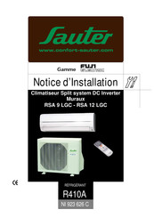 sauter RSA 9 LGC Notice D'installation