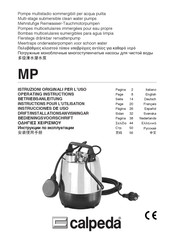 Calpeda MP 201 Instructions Pour L'utilisation