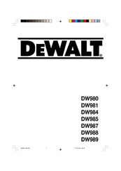 DeWalt DW985 Mode D'emploi