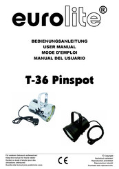 EuroLite T-36 PINSPOT Mode D'emploi