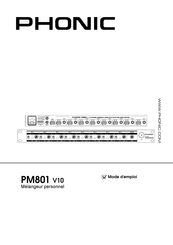 Phonic PM801 Mode D'emploi