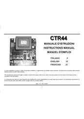 Radiometrix CTR44 Manuel D'emploi