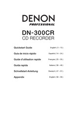 Denon Professional DN-300CR Guide D'utilisation Rapide