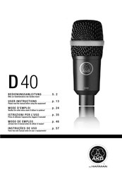 Harman AKG D 40 Mode D'emploi