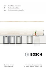 Bosch SHS63VL2UC Notice D'installation