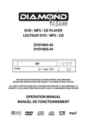 Diamond Vision DVDV805-04 Manuel De Fonctionnement