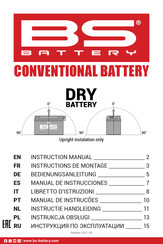 BS BATTERY BS 10 Instructions De Montage