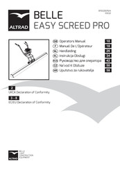 Altrad BELLE EASY SCREED PRO Manuel De L'opérateur