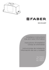 Faber INCA IN-LIGHT INLT28SSV Instructions D'installation, D'utilisation Et D'entretien